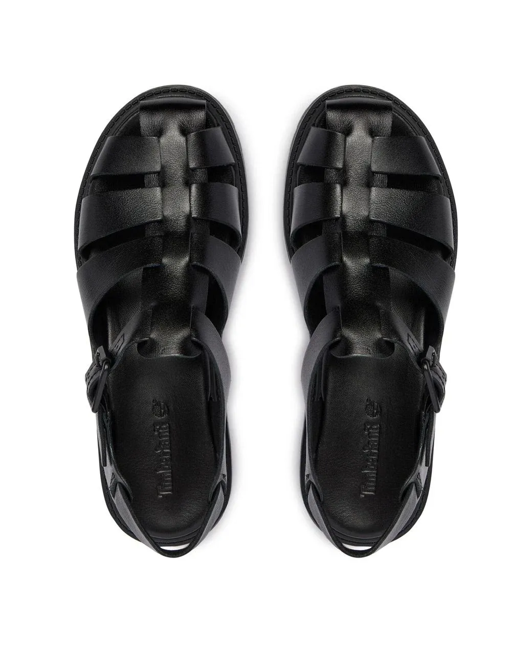 TIMBERLAND -  STONE STREET FISHERMAN SANDAL BLACK FULL GRAIN 