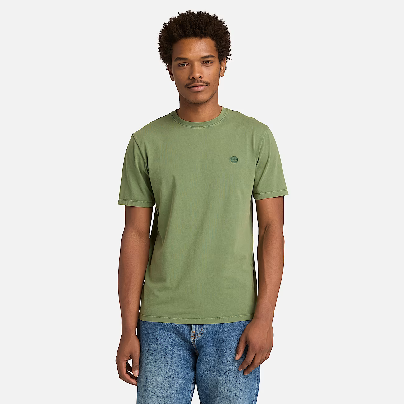 TIMBERLAND - OYSTER RIVER Logo Garment Dyed SS Tee MYRTLE