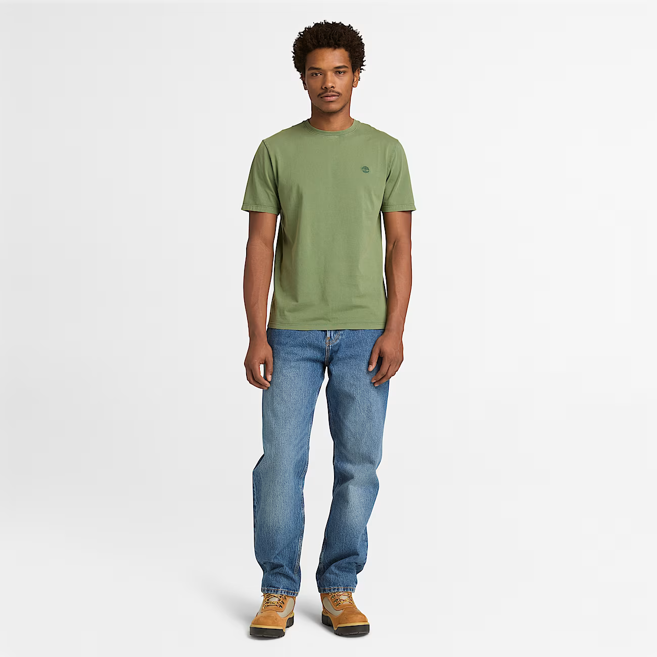TIMBERLAND - OYSTER RIVER Logo Garment Dyed SS Tee MYRTLE