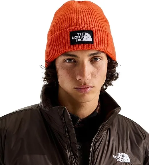 THE NORTH FACE - TNF LOGO BOX CUFFED BEANIE TNF ORANGE