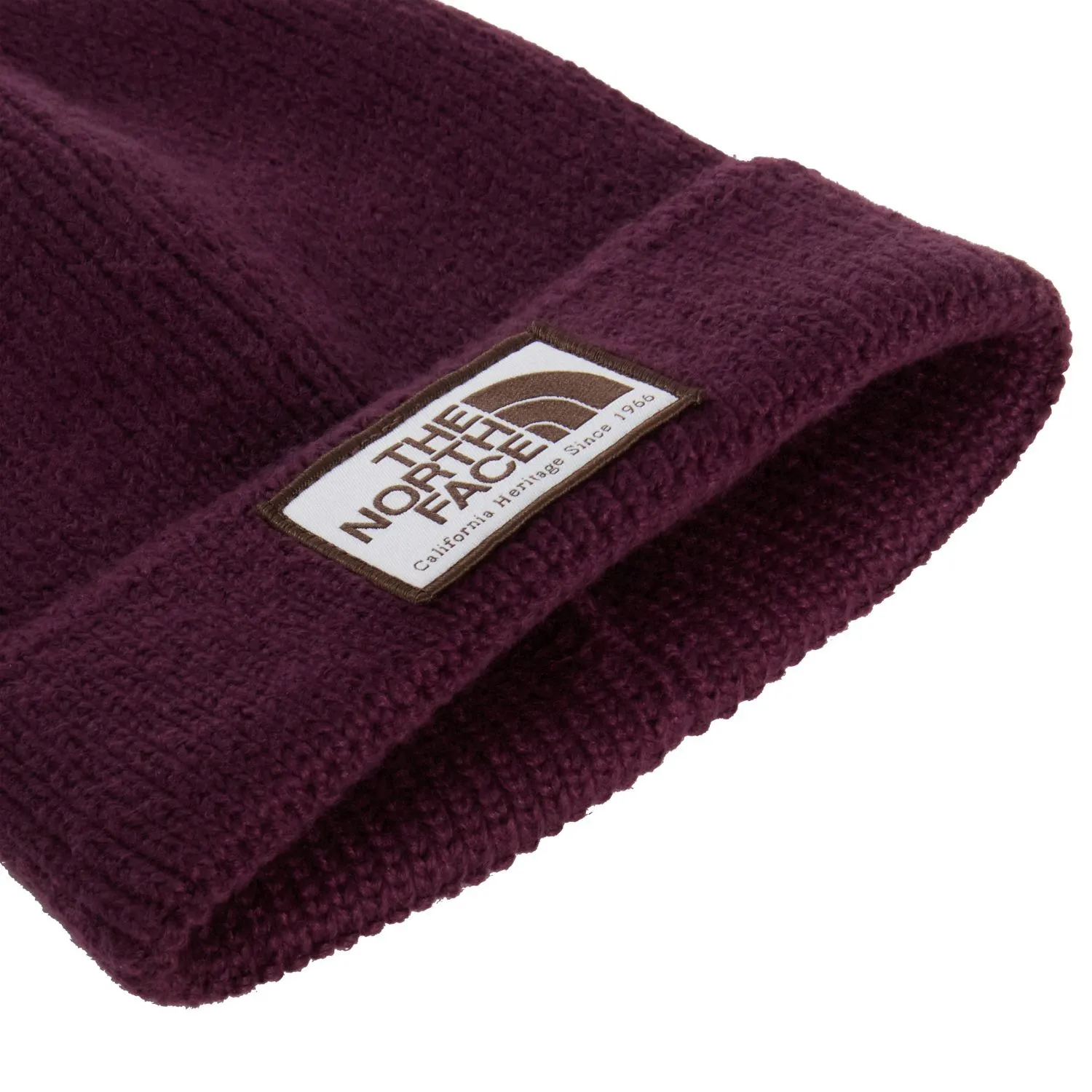 THE NORTH FACE - TNF LOGO BOX CUFFED BEANIE Deep Burgundy/Heritage