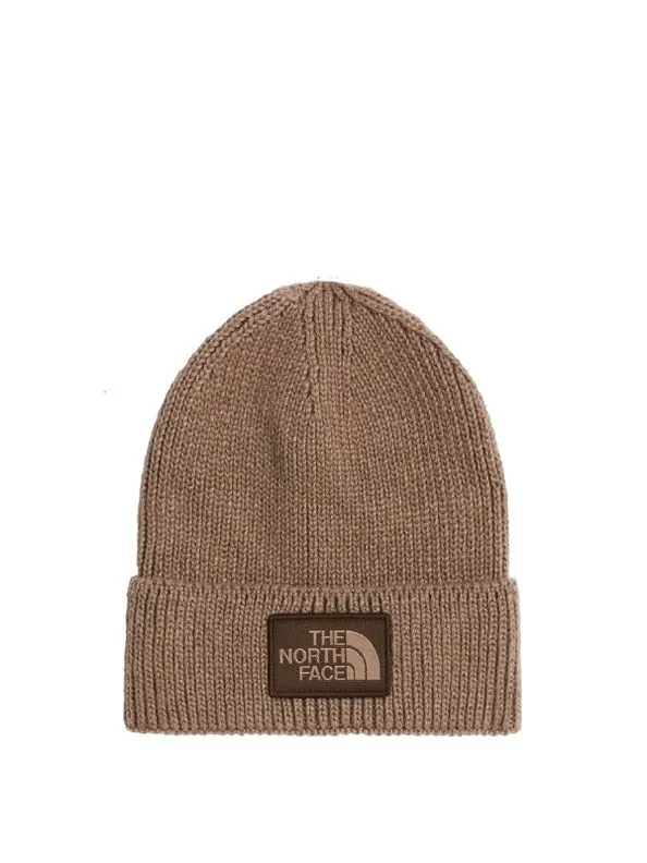 THE NORTH FACE - TNF LOGO BOX CUFFED BEANIE Garnet