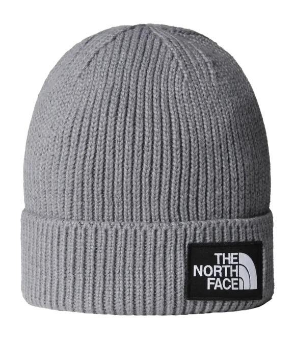 THE NORTH FACE - TNF LOGO BOX CUFFED BEANIE TNF MEDIUM GREY HEATHER