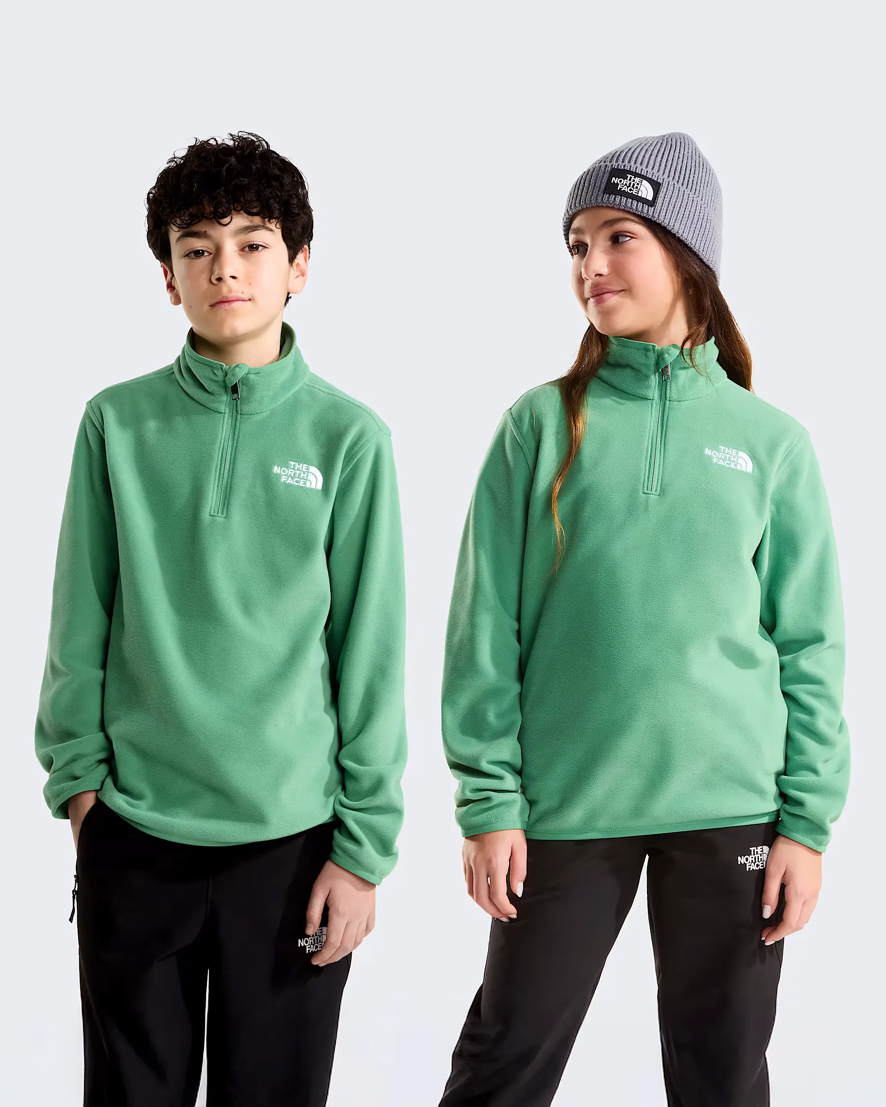 THE NORTH FACE - TEEN GLACIER 1/4 ZIP PULLOVER GLACIER Dimmed Algae