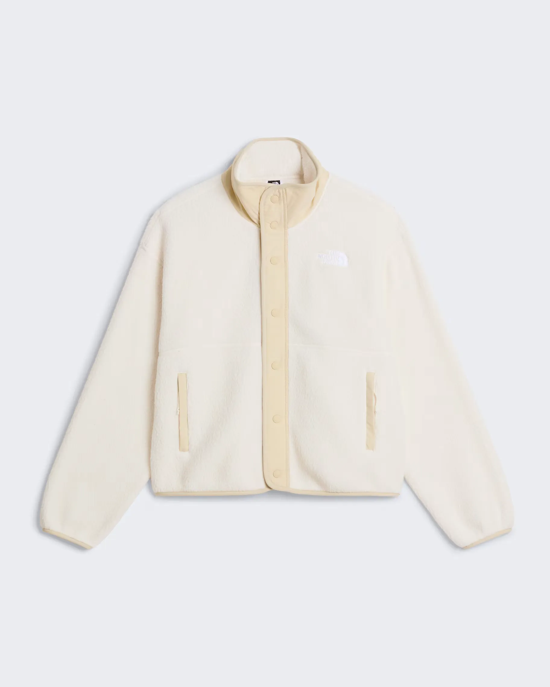 THE NORTH FACE - W CRAGMONT SNAP FRONT FLEECE JACKET White Dune/Desert Stone